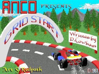 Grid Start title screen for Amiga